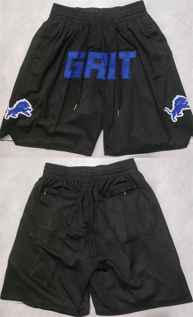Men's Detroit Lions Black Shorts